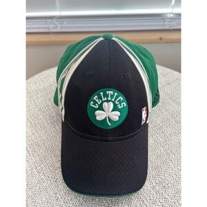 Adidas Boston Celtics NBA Hat Cap Green Black Stretch Fit One Size